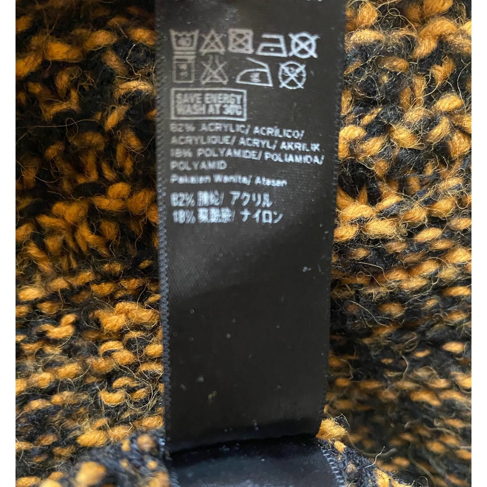 Topshop Marled Mustard and Navy Long Cardigan - Picture 5 of 6